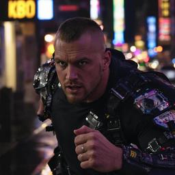 ai face swap man cyberpunk