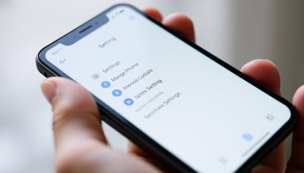 access settings on iphone