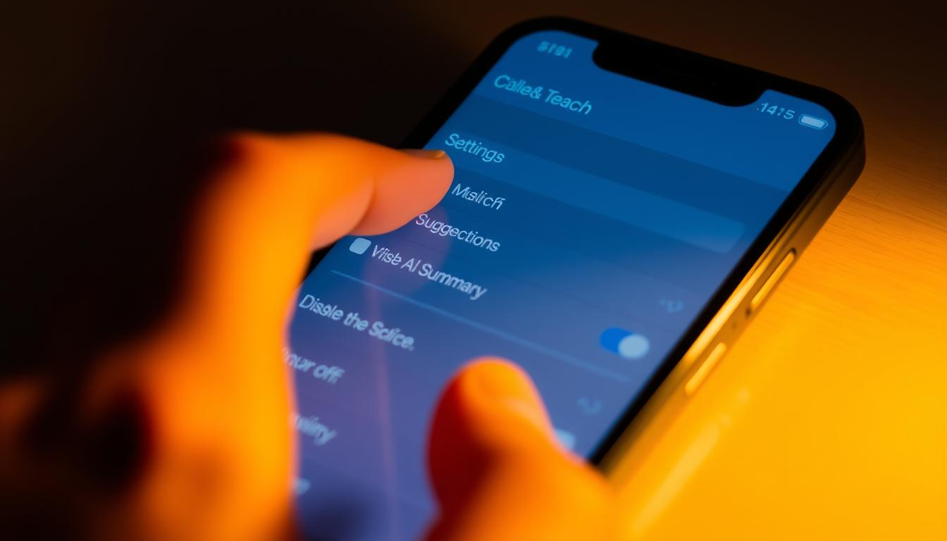 how to turn off ai summary on iphone